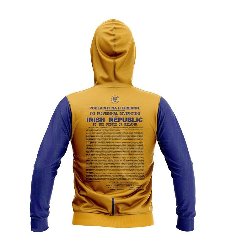 Alternative view of Irish harp emblem 1916 Commemoration Hoodie
