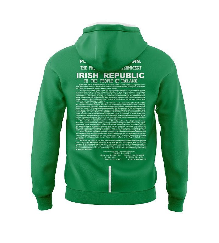 Alternative view of Insignia And Irish Harp Emblem 1916 Commemoration Hoodie
