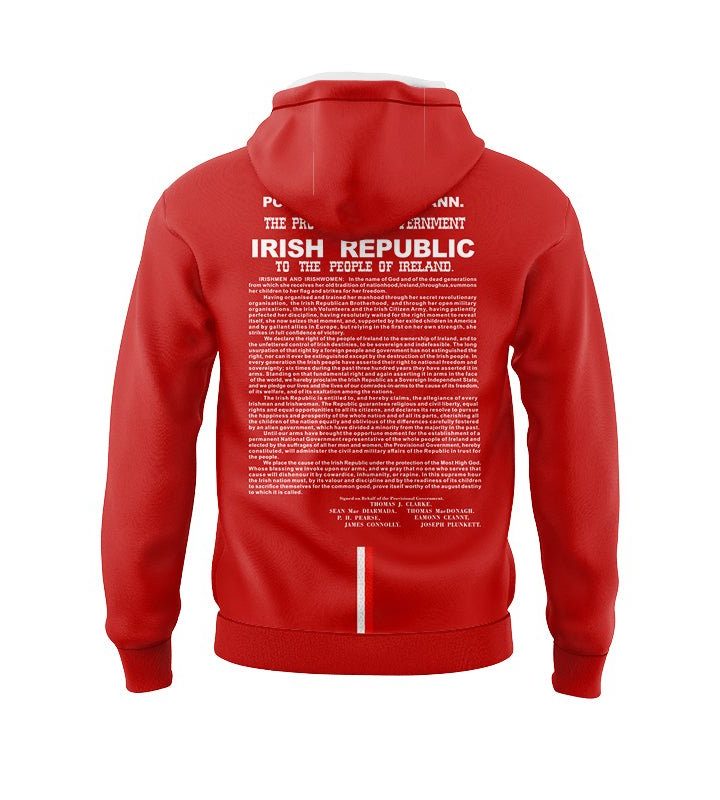 Alternative view of 1916 insignia and Irish Hoodie