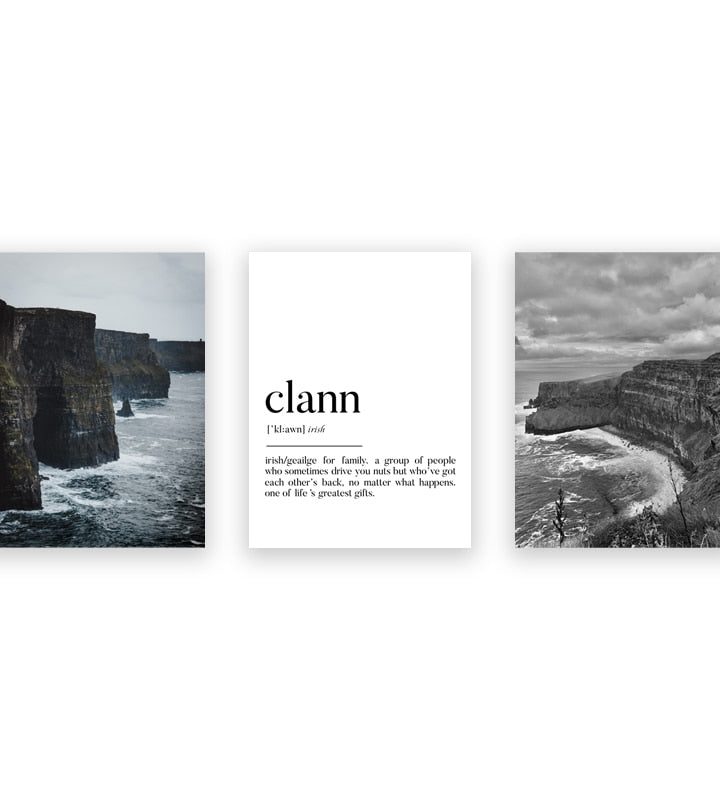 Cliffs of Moher & Clann Wall Art Set Cliffs of Moher & Clann Wall Art Set