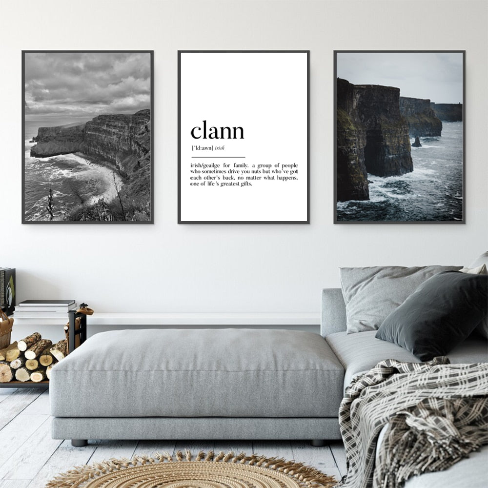 Cliffs of Moher & Clann Wall Art Set Cliffs of Moher & Clann Wall Art Set