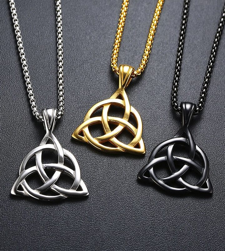 Alternative view of Triquetra Knot Necklace