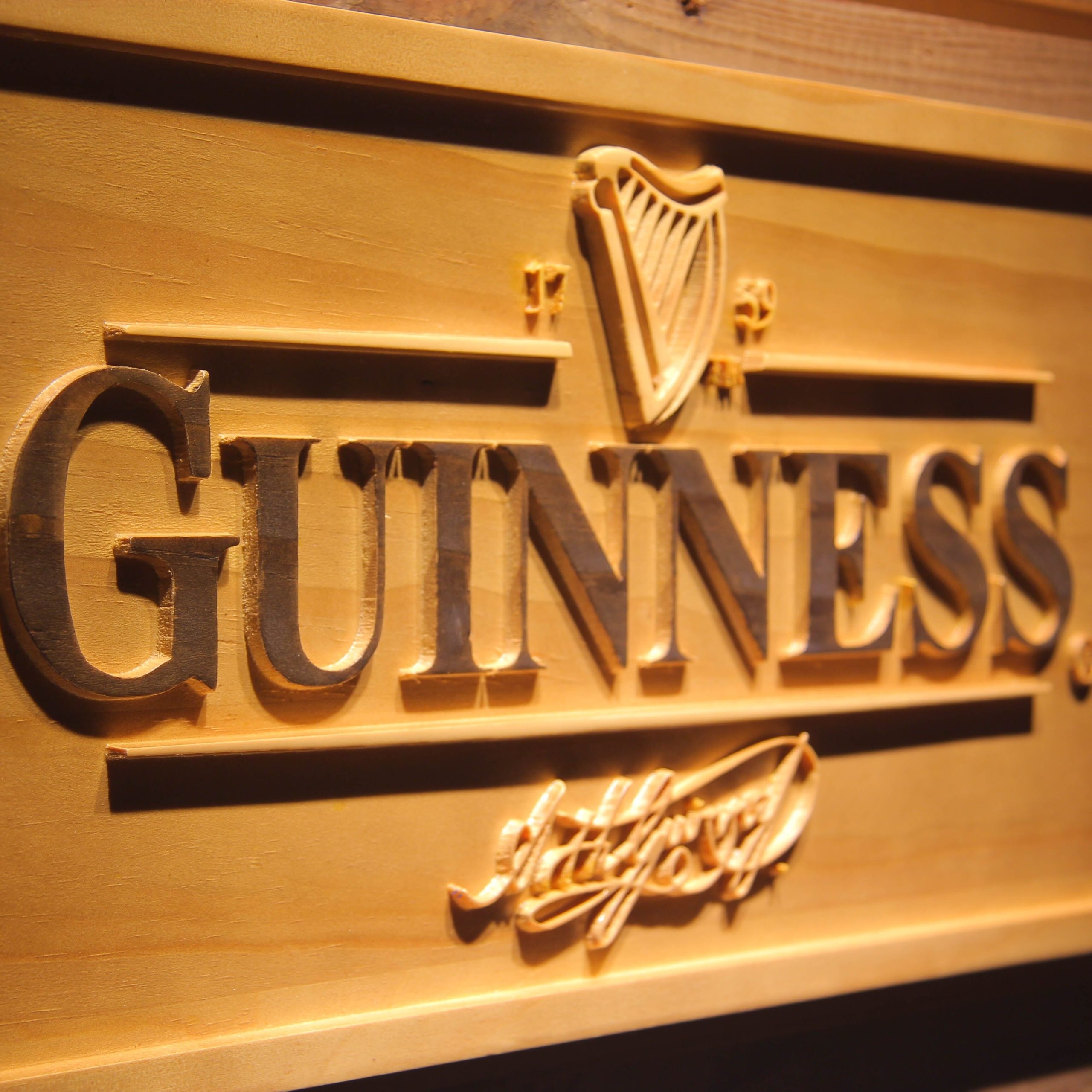 Guinness 3D Wooden Sign Guinness 3D Wooden Sign - Image 3