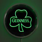 Guinness Shamrock LED Neon Round Sign