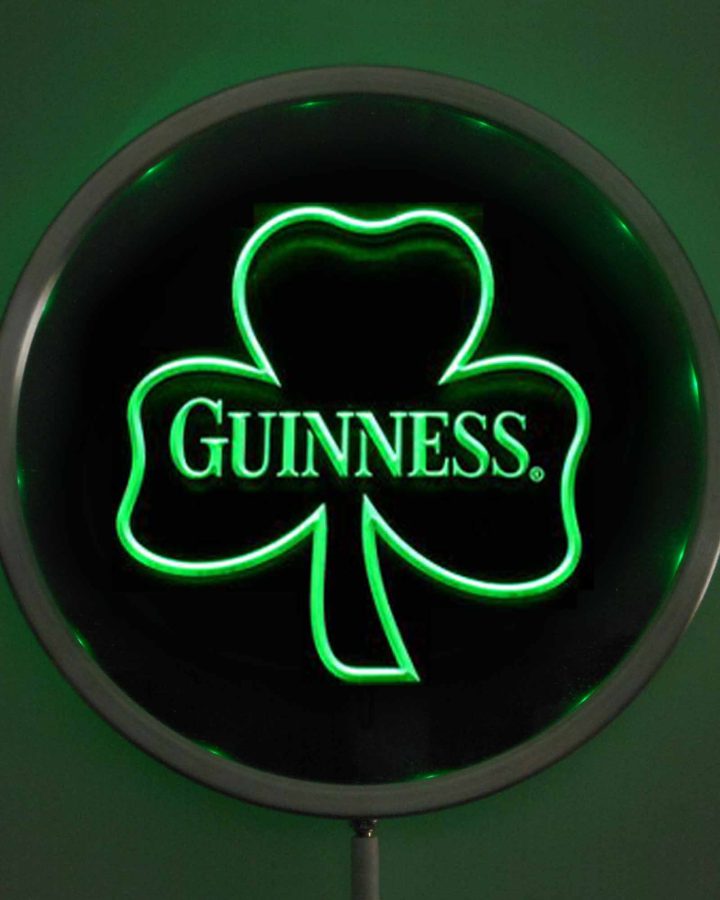 Guinness Shamrock LED Neon Round Sign