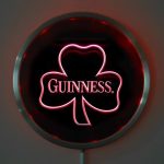 Guinness Shamrock LED Neon Round Sign