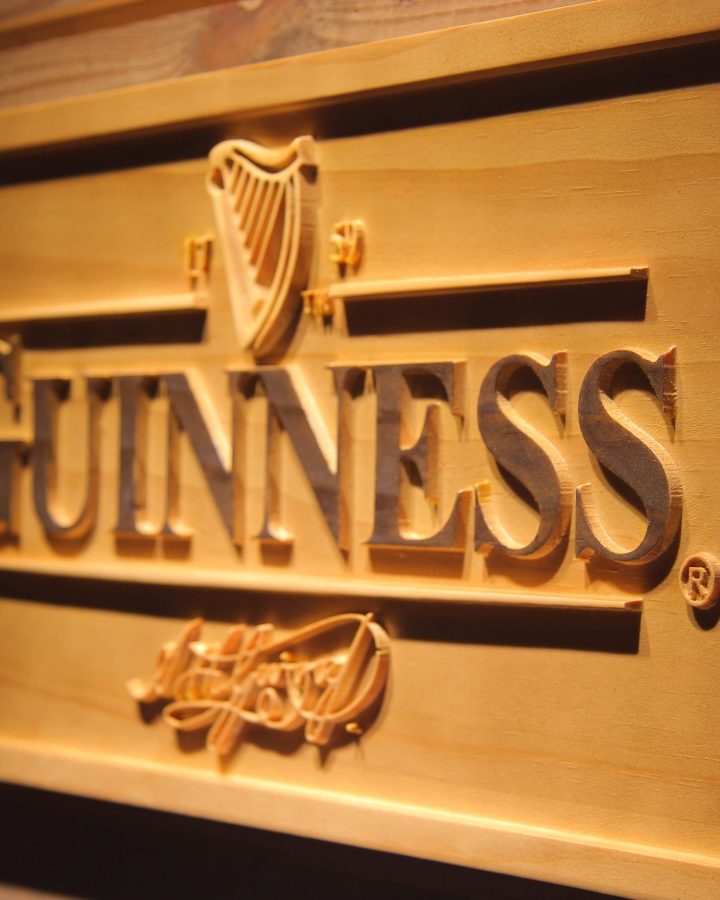 Alternative view of Guinness 3D Wooden Sign
