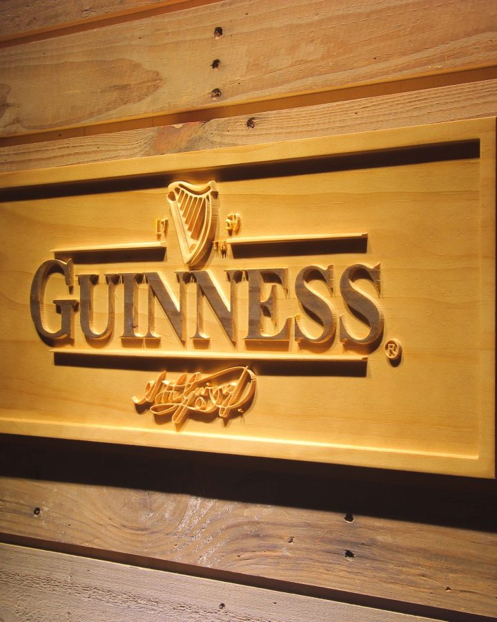 Guinness 3D Wooden Sign