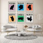 Counties of Ireland Wall Art Set Counties of Ireland Wall Art Set