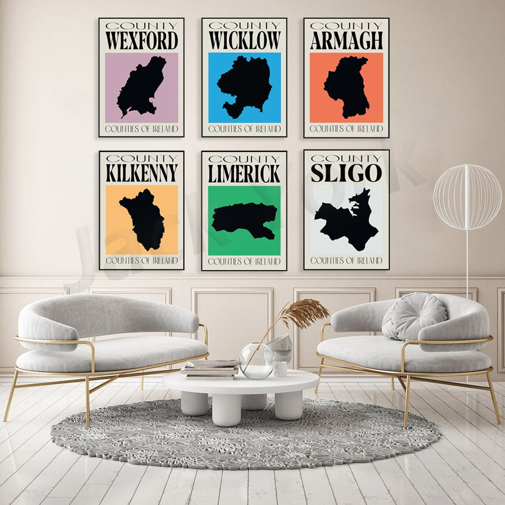 Counties of Ireland Wall Art Set Counties of Ireland Wall Art Set - Image 19