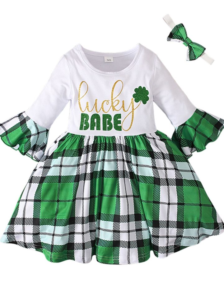 Alternative view of Little Miss Luck Shamrock Pants Set
