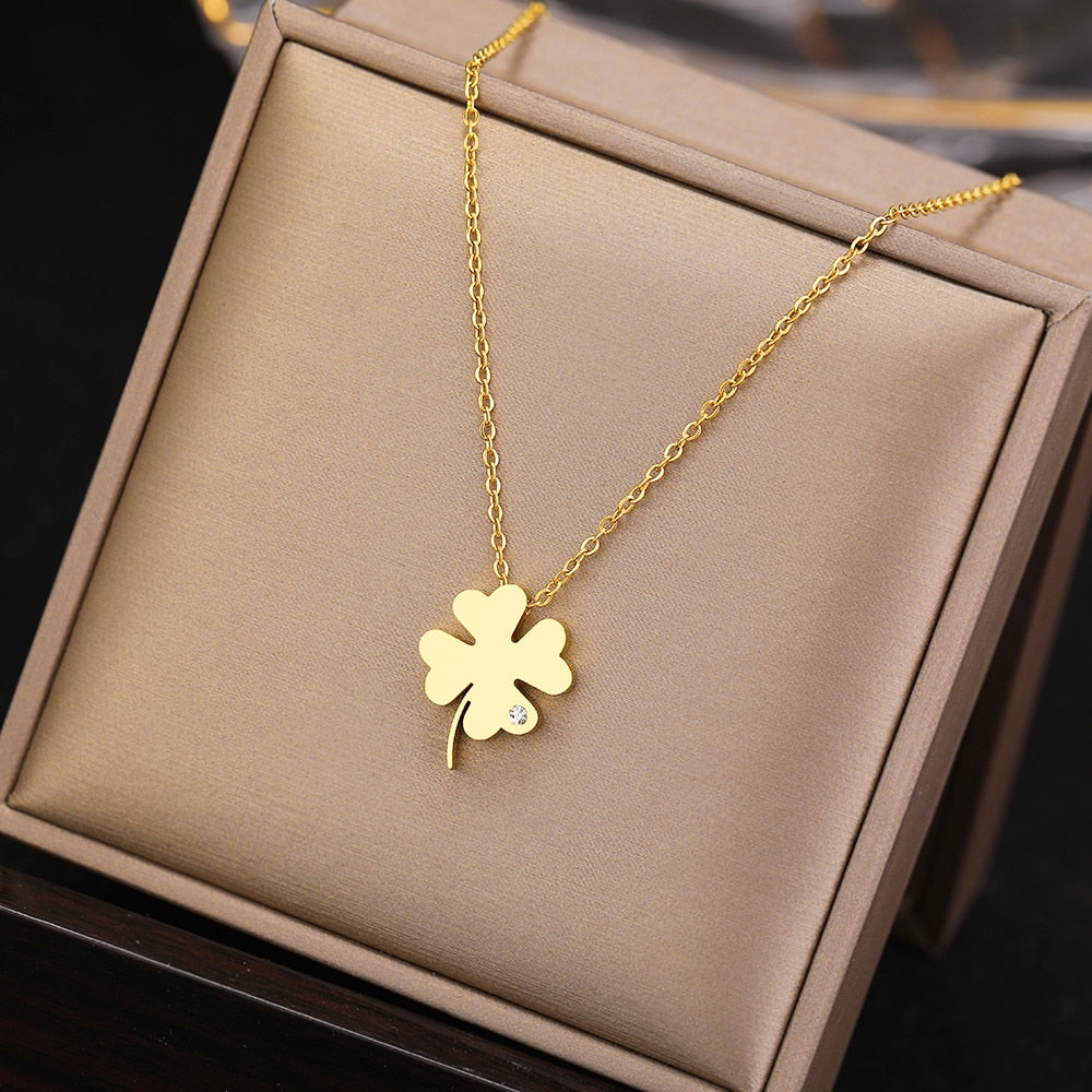 Four Leaf Clover Necklace Four Leaf Clover Necklace - Image 4