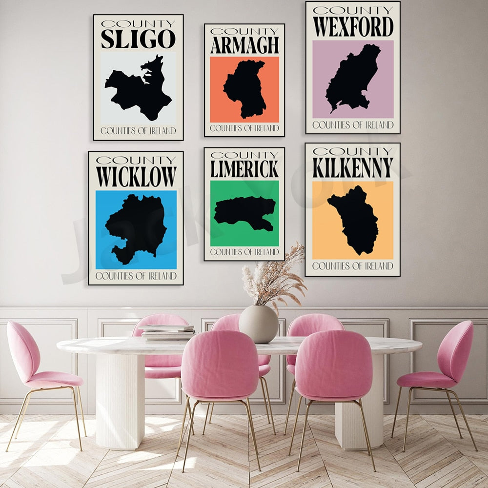 Counties of Ireland Wall Art Set Counties of Ireland Wall Art Set - Image 21