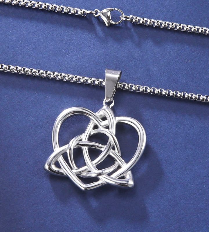 Alternative view of Triquetra Heart Necklace