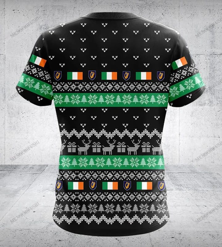 Alternative view of Irish Harp Christmas T-Shirt