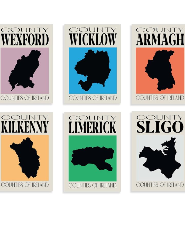 Counties of Ireland Wall Art Set Counties of Ireland Wall Art Set