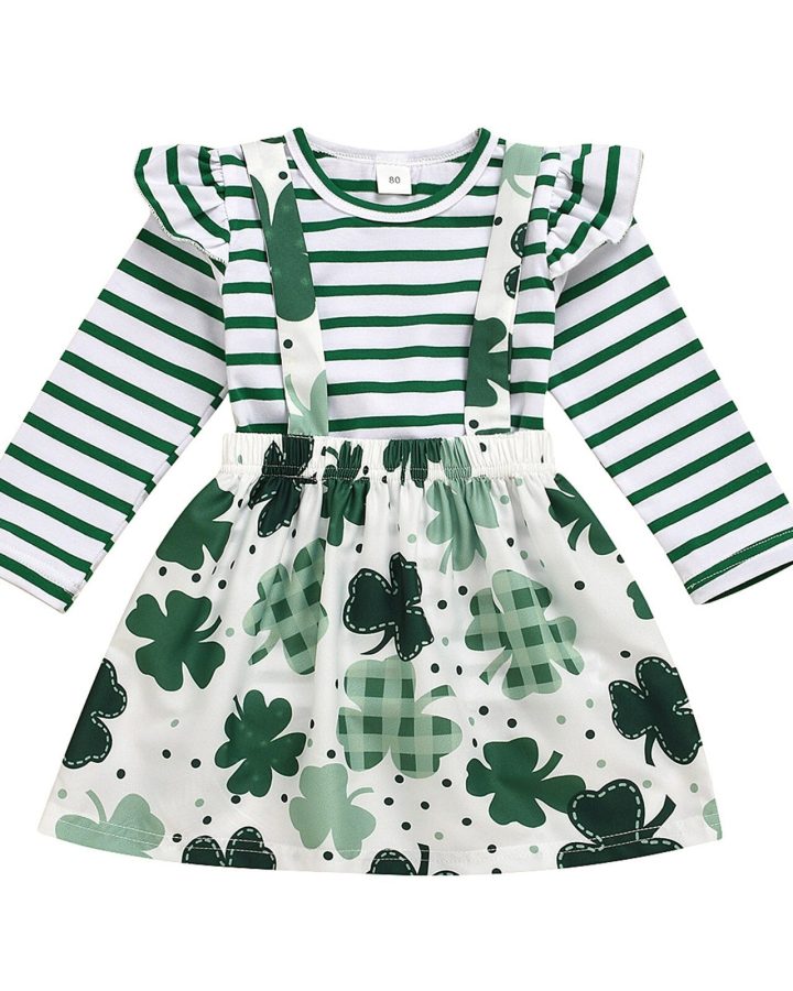 Alternative view of Long Sleeve Kids Clover Print Skirt
