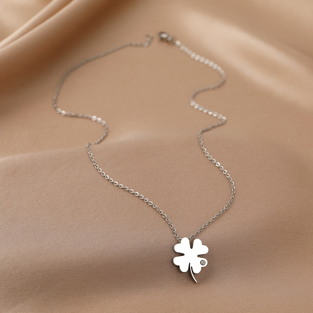 Four Leaf Clover Necklace Four Leaf Clover Necklace - Image 2