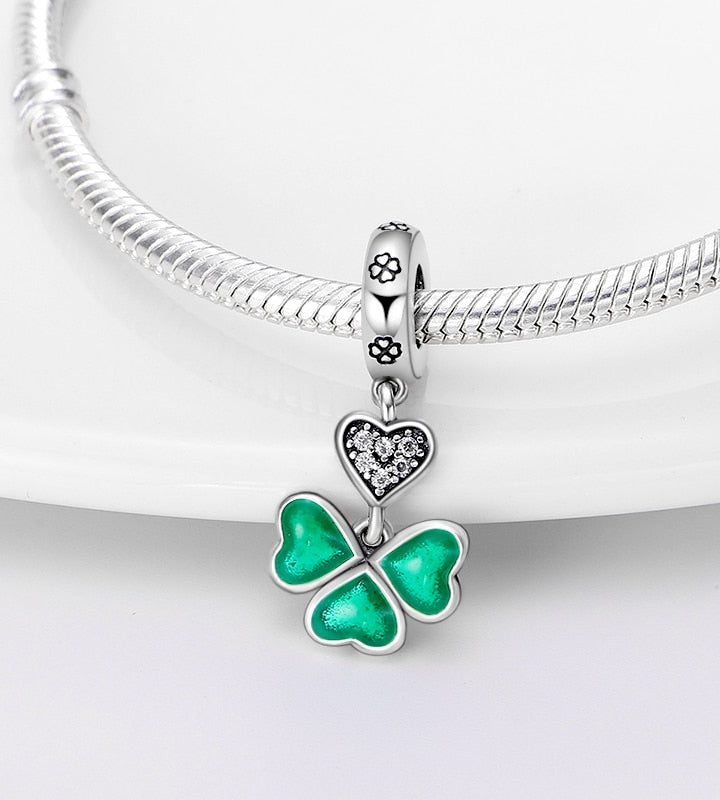 Alternative view of Four Leaf Clover Charm