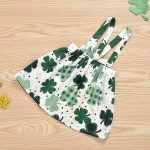 Long Sleeve Kids Clover Print Skirt