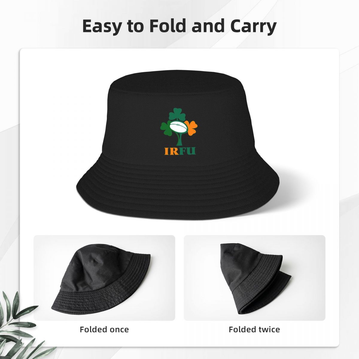 IRFU Ireland Rugby Bucket Hat IRFU Ireland Rugby Bucket Hat - Image 6