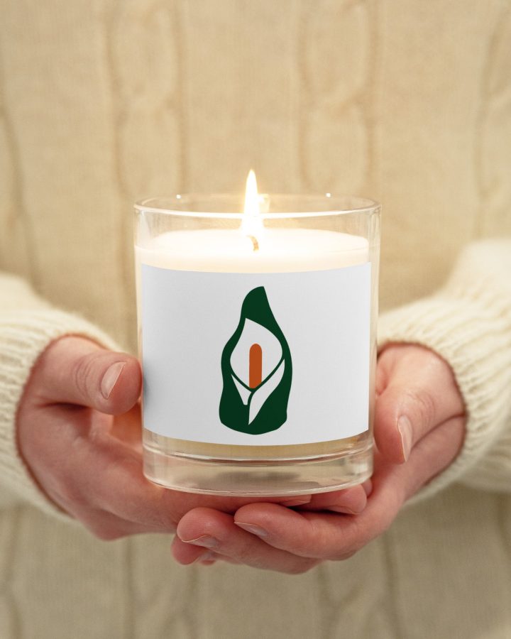Soy Wax Easter Lily Glass Jar Candle