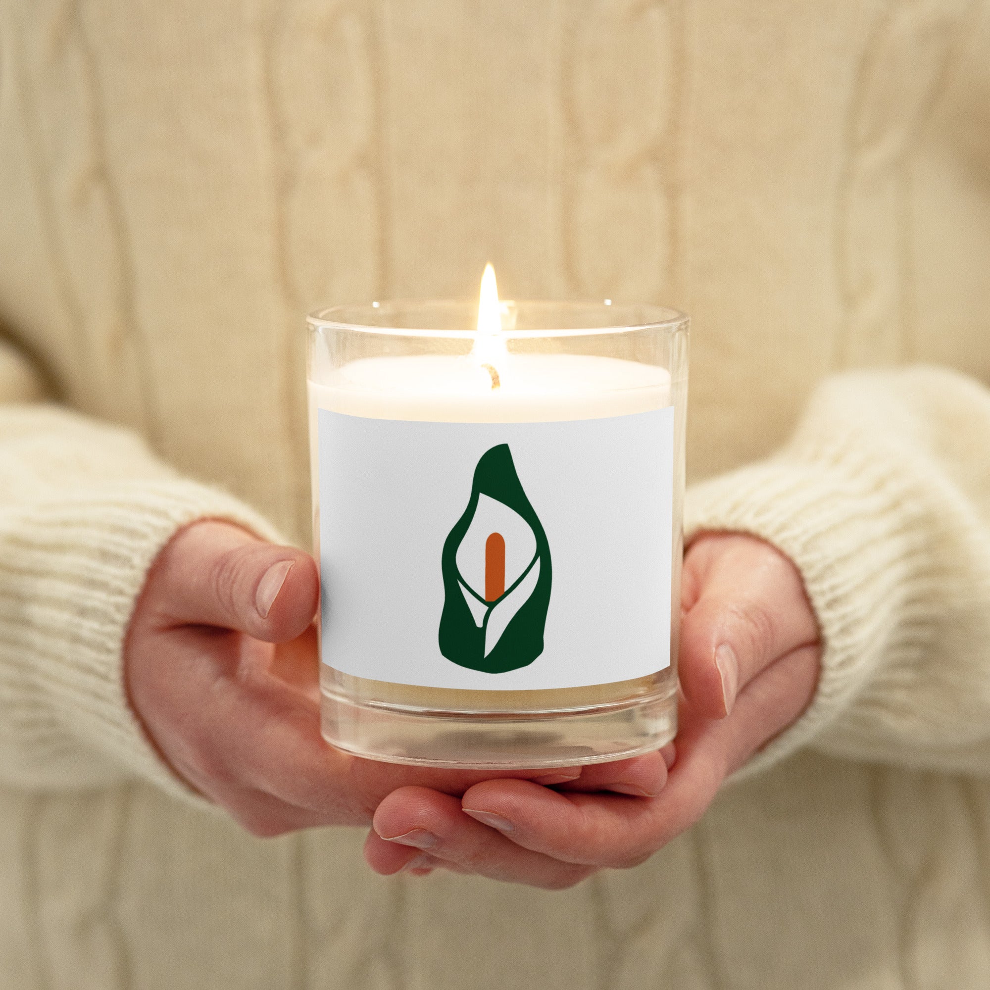 Soy Wax Easter Lily Glass Jar Candle Soy Wax Easter Lily Glass Jar Candle