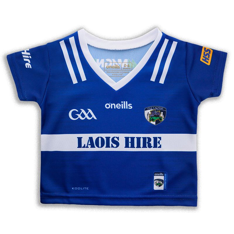 Laois GAA Baby 2023 2 Stripe Home Jersey Laois GAA Baby 2023 2 Stripe Home Jersey