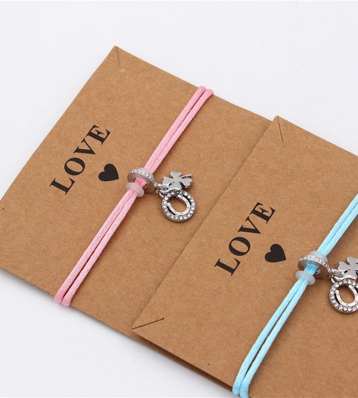 Alternative view of Four-leaf Clover & Horse Shoe Bracelet