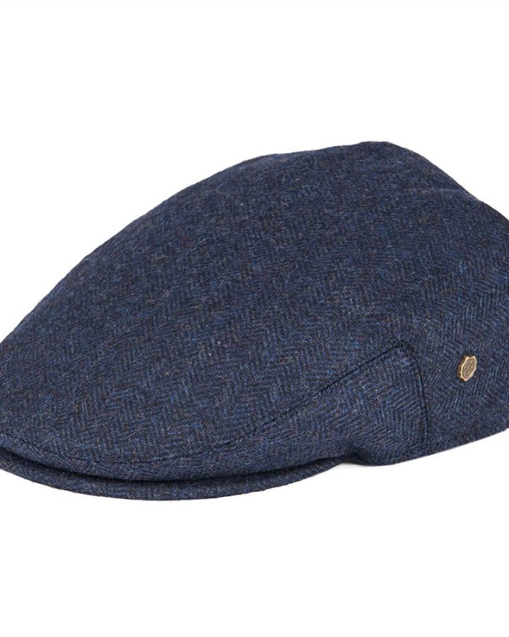 Wool Tweed Herringbone Cap