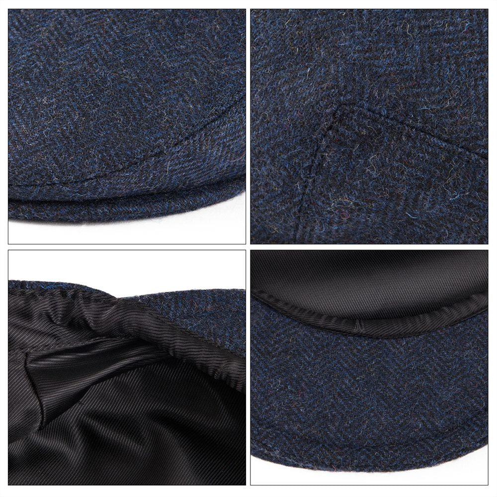 Wool Tweed Herringbone Cap Wool Tweed Herringbone Cap - Image 3