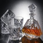 Crafted Glass Whiskey Decanter Set with 20/21 Old Fashioned Glasses Crafted Glass Whiskey Decanter Set with 20/21 Old Fashioned Glasses