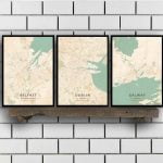 Dublin Belfast Galway Kilkenny Map Poster