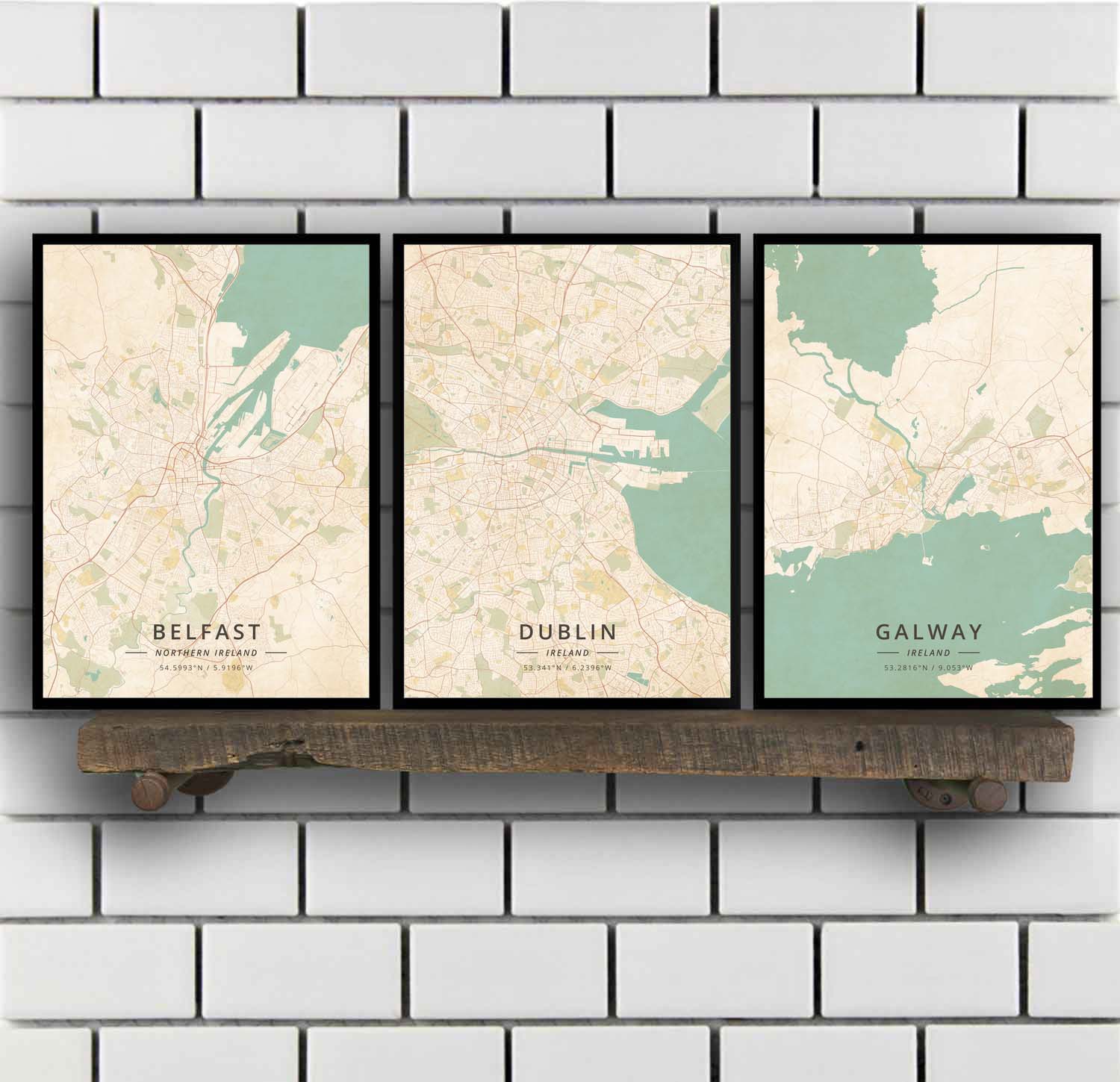 Dublin Belfast Galway Kilkenny Map Poster Dublin Belfast Galway Kilkenny Map Poster