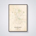 Dublin Belfast Galway Kilkenny Map Poster