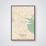 Dublin Belfast Galway Kilkenny Map Poster
