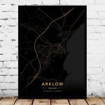 Louth Arklow Ireland Map Art Print Louth Arklow Ireland Map Art Print