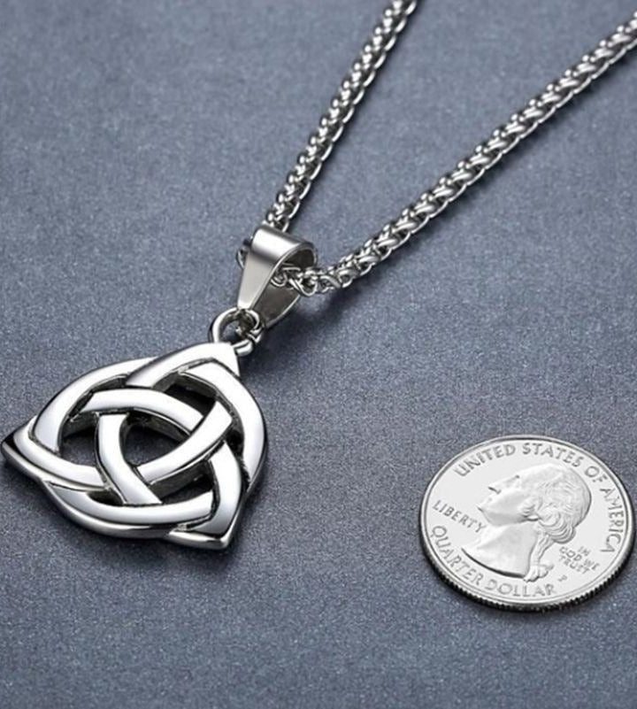Alternative view of Trinity Knot Necklace