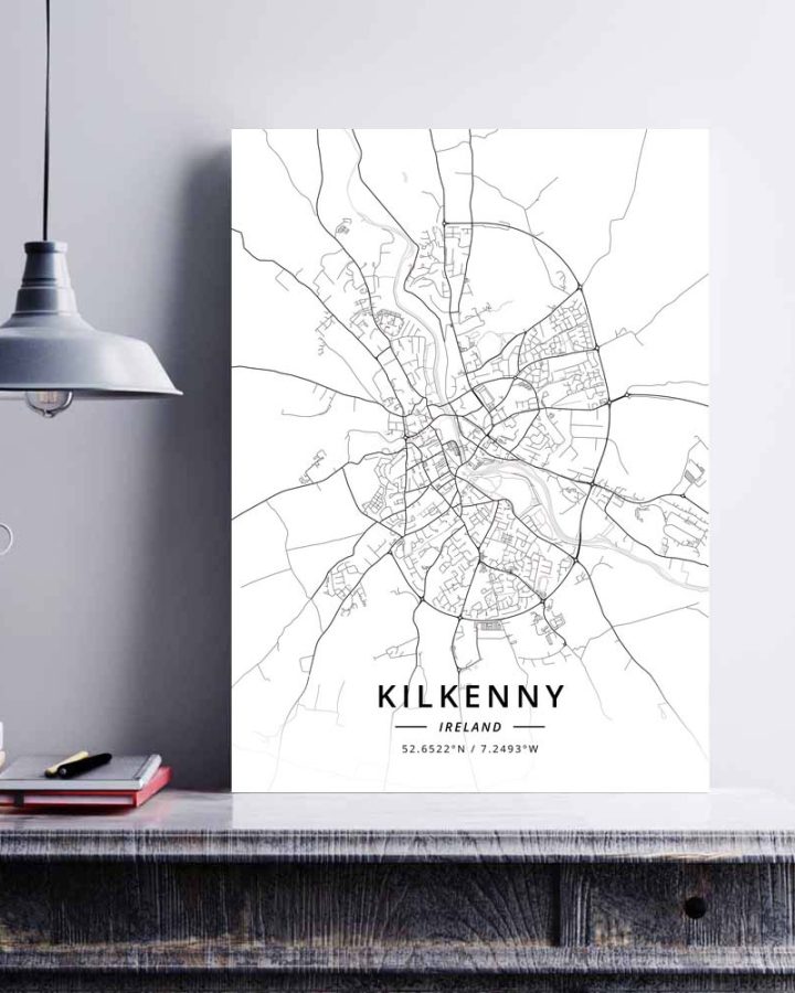 Kilkenny Ireland Map Print
