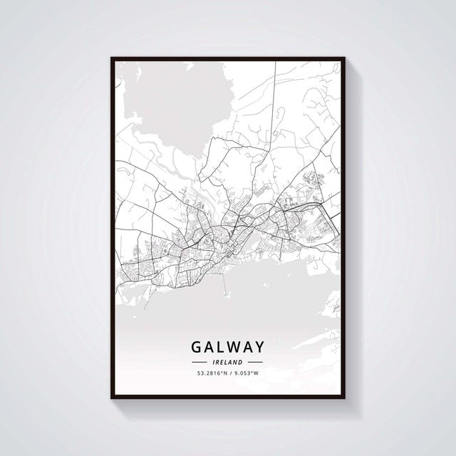 Galway Map Print Galway Map Print - Image 2