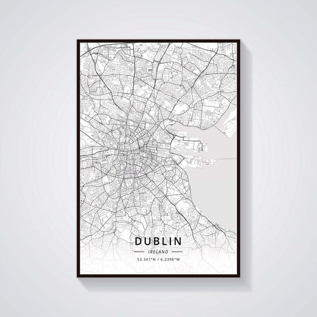 Dublin Map Print Dublin Map Print