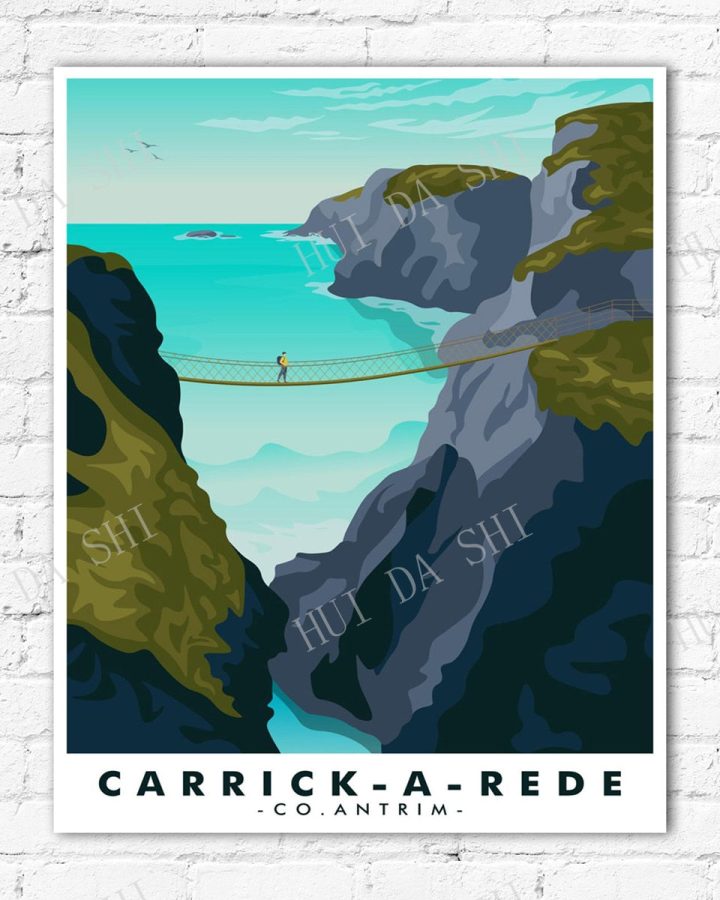 Antrim Carrick-A-Rede Rope Bridge Poster