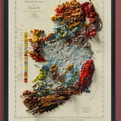Geologic Relief Map Print