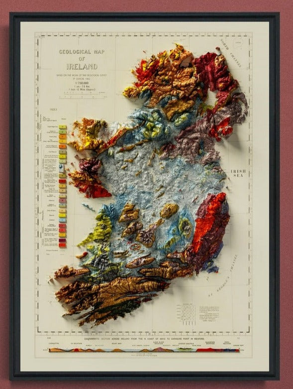 Geologic Relief Map Print Geologic Relief Map Print