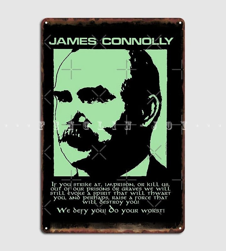 James Connolly Metal Plaque Poster