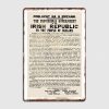 1916 Proclamation Of The Irish Republic Metal Sign