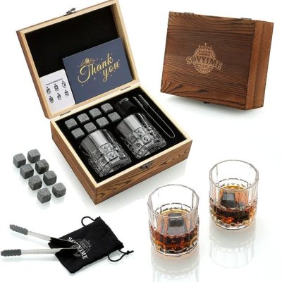 Whiskey Stones & Glasses Gift Set