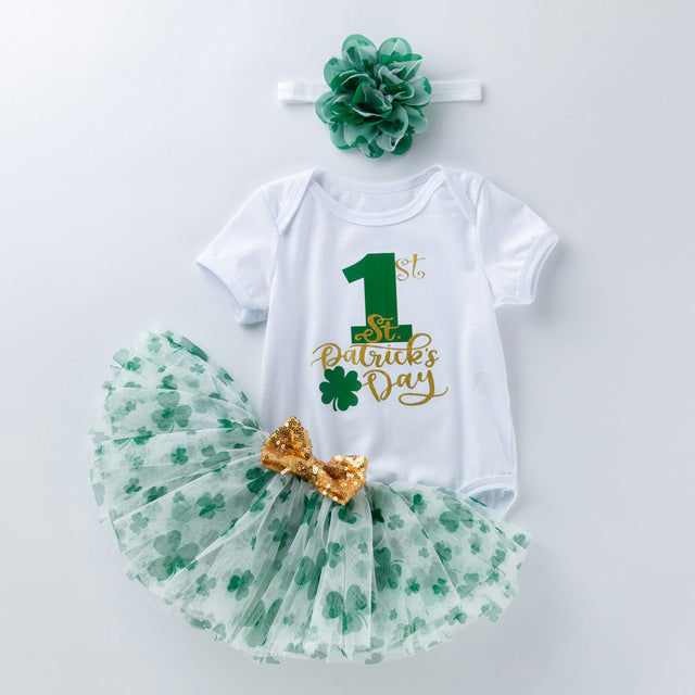 Girls 1Tutu Skirt Set & Headband Girls 1Tutu Skirt Set & Headband - Image 3