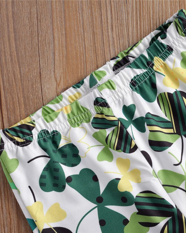 Alternative view of Girls Shamrocks Pants Set