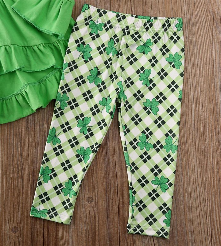 Alternative view of Girls Shamrocks Pants Set